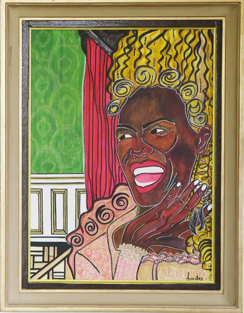 Exposição da artista brasileira Viviane Fuentes em Paris recria a atmosfera da icônica boate Studio 54, com Greta Jones, Madonna e Mick Jagger retratados em telas "barroco-pop"