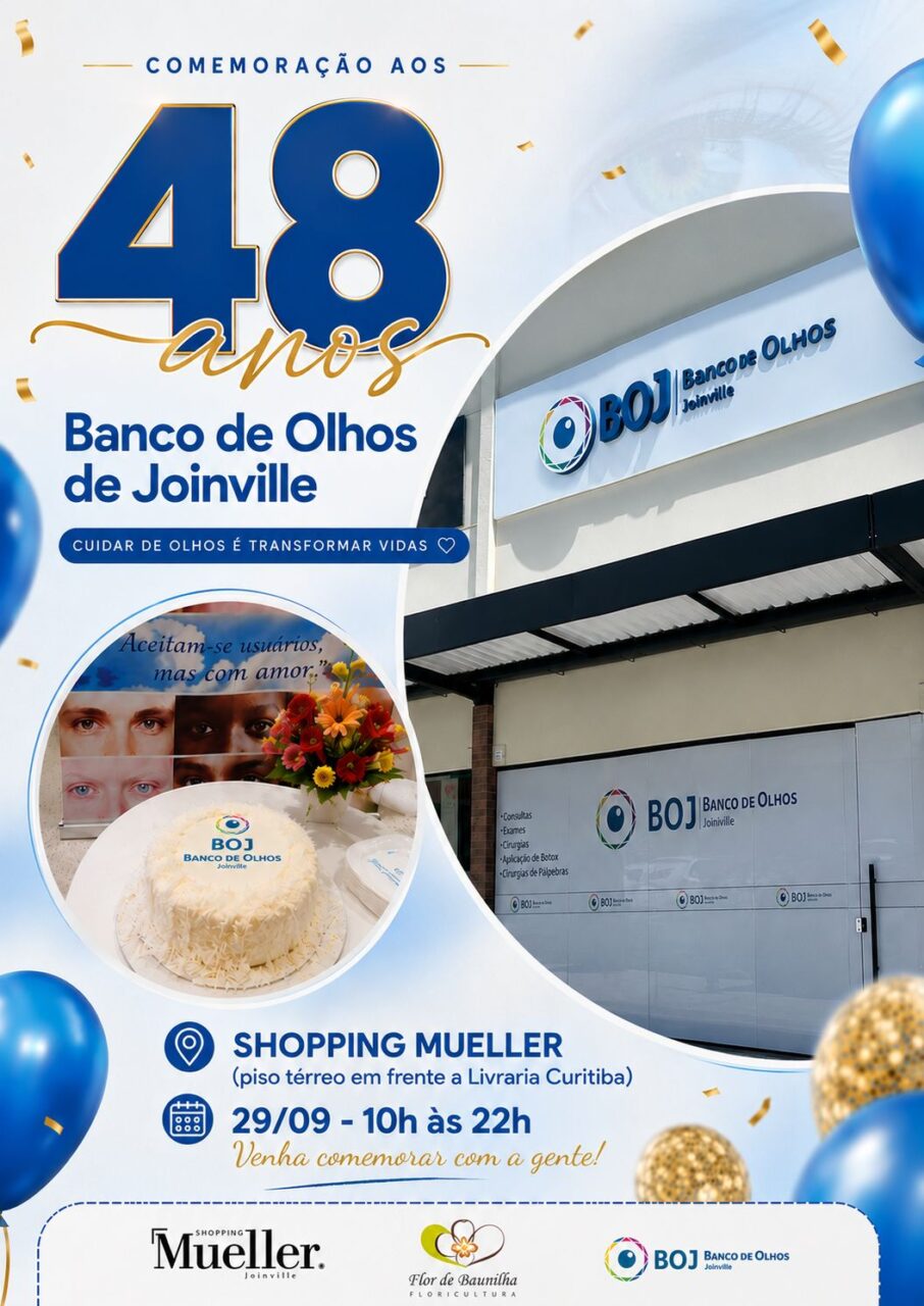 Shopping Mueller recebe ação especial em celebração aos 48 anos do Banco de Olhos de Joinville
