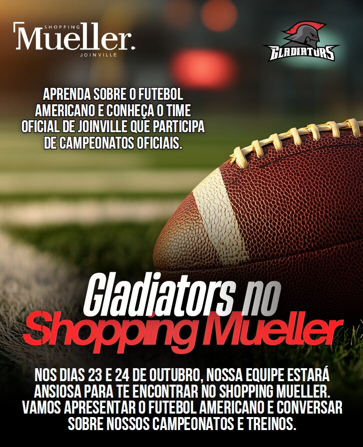 Joinville Gladiators promove ação de divulgação do futebol americano no Shopping Mueller