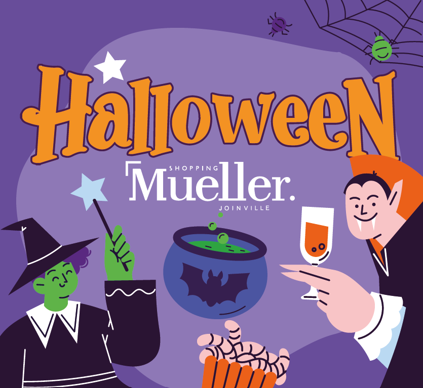 Halloween do Shopping Mueller terá caça aos doces, oficina de varinhas mágicas e experiências temáticas